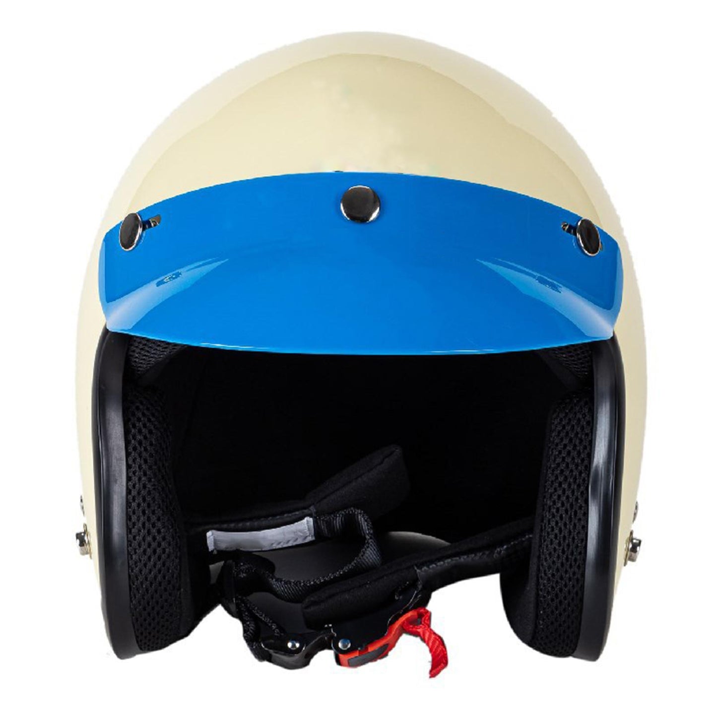 3-Snap Motorcycle Helmet Visor Peak UV Sun Visor Shields Dark Blue