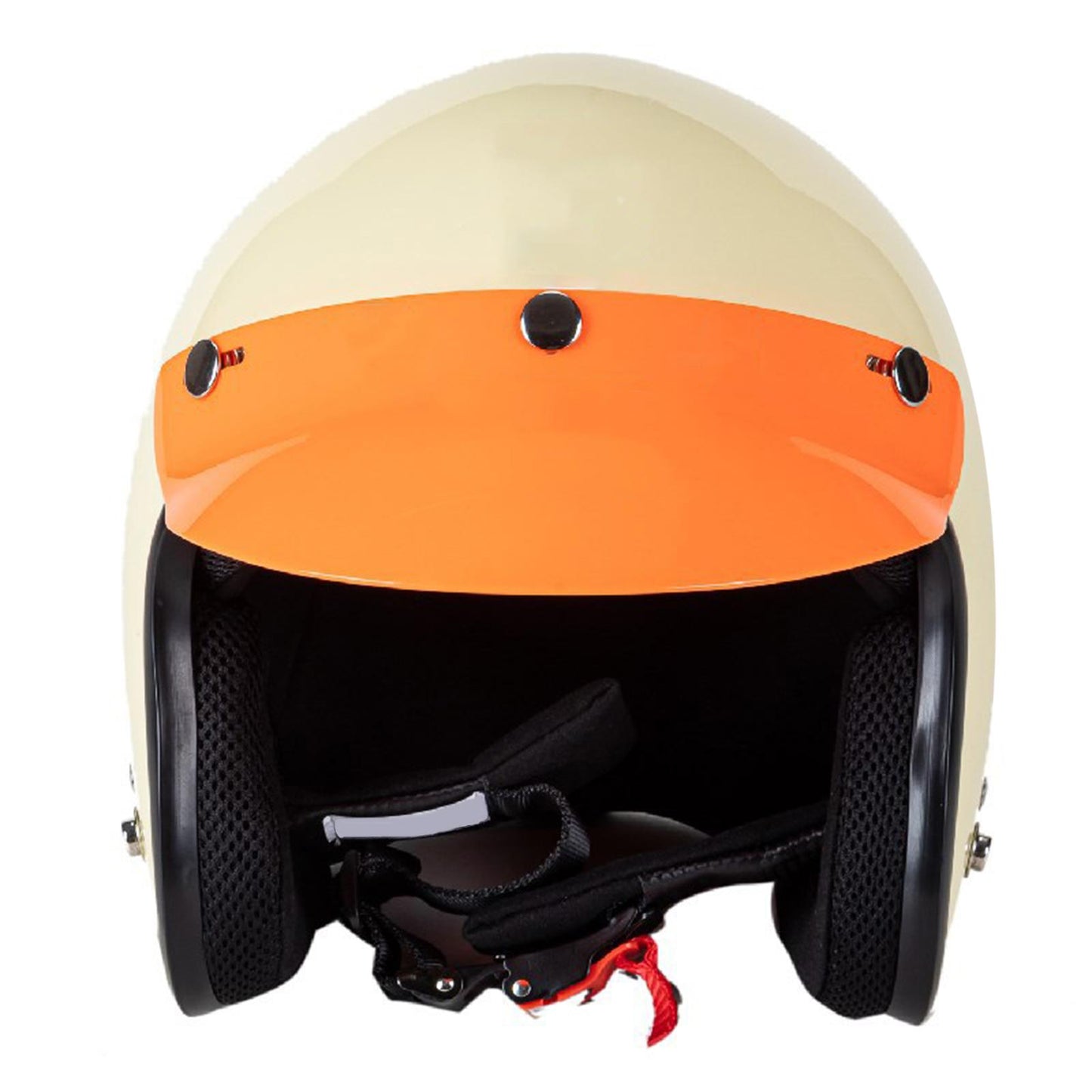 3-Snap Motorcycle Helmet Visor Peak UV Sun Visor Shields Orange