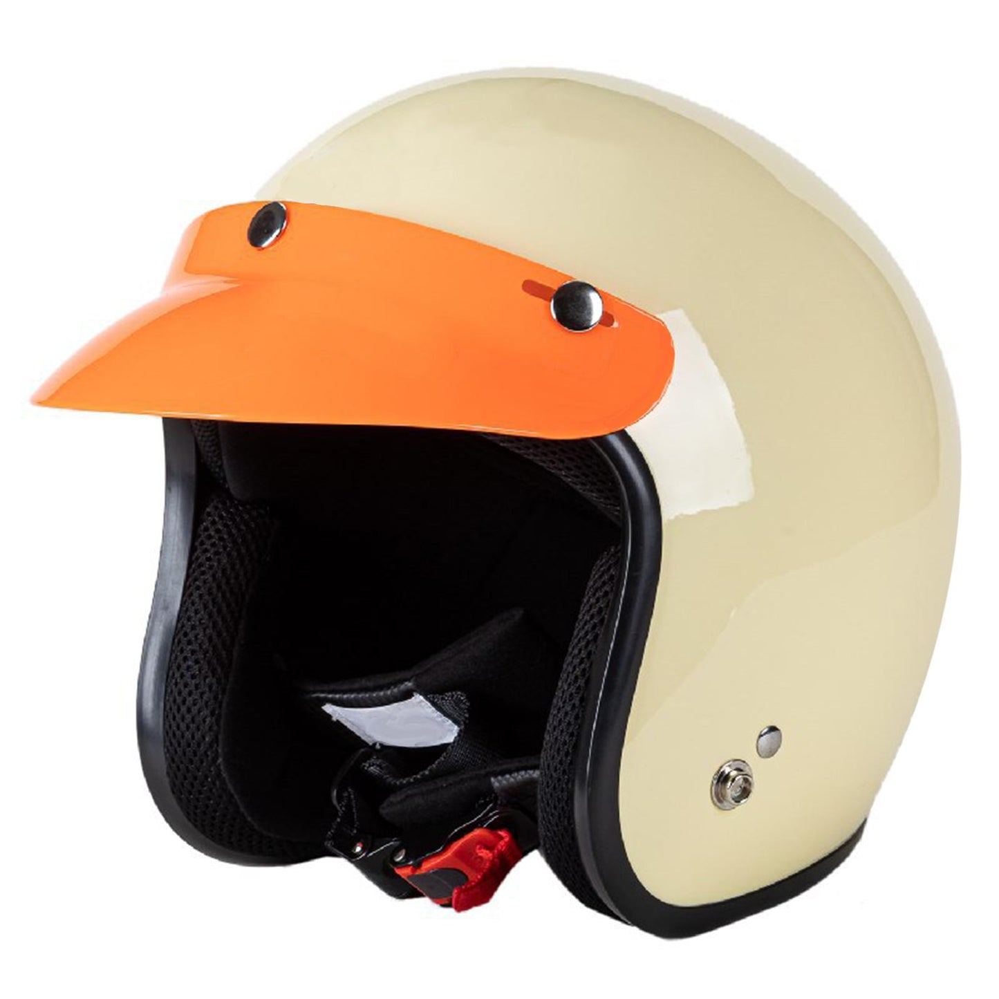 3-Snap Motorcycle Helmet Visor Peak UV Sun Visor Shields Orange