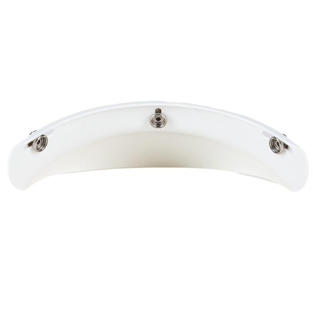 3-Snap Motorcycle Helmet Visor Peak UV Sun Visor Shields White