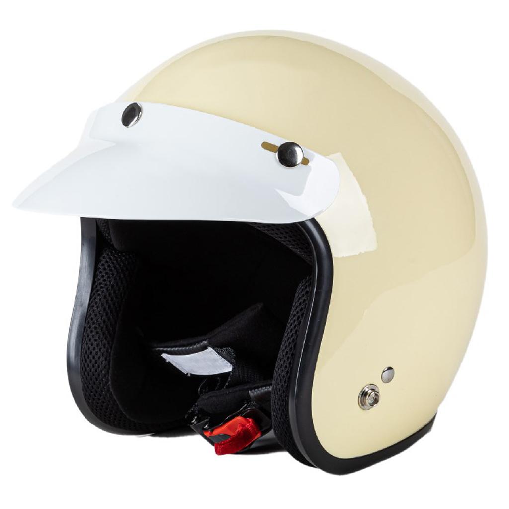 3-Snap Motorcycle Helmet Visor Peak UV Sun Visor Shields White