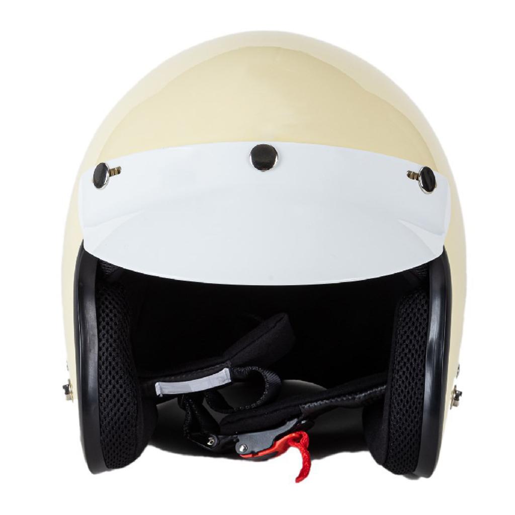3-Snap Motorcycle Helmet Visor Peak UV Sun Visor Shields White