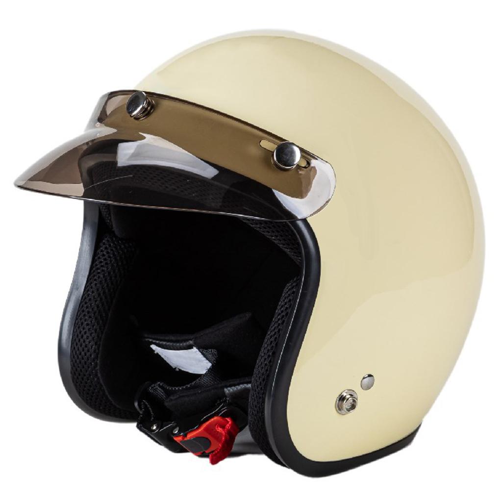 3-Snap Motorcycle Helmet Visor Peak UV Sun Visor Shields Transparent Tea