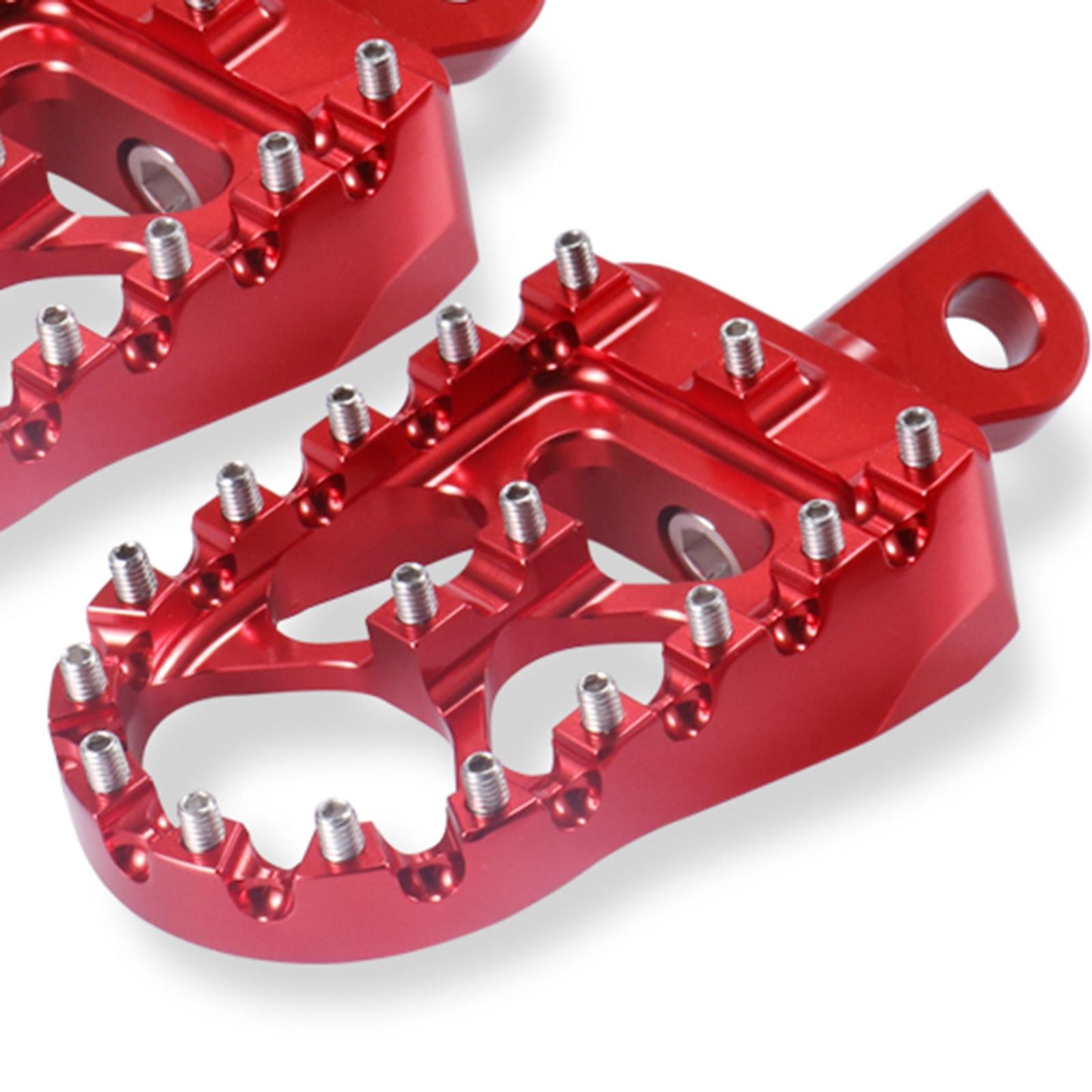 Motorcycle Front Driver Footrests Footpegs for Harley XL883 2007-2010 Red
