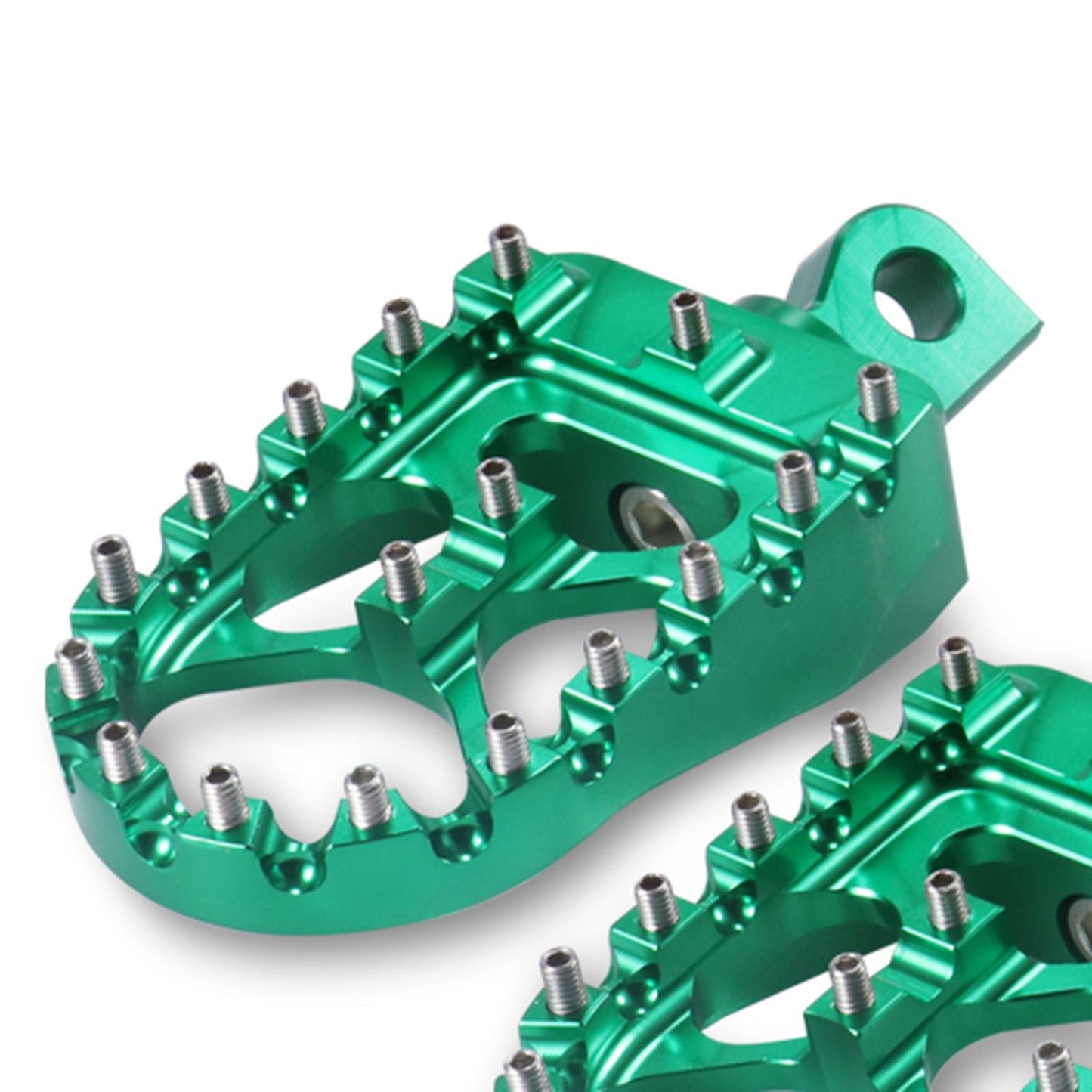 Motorcycle Front Driver Footrests Footpegs for Harley XL883 2007-2010 Green