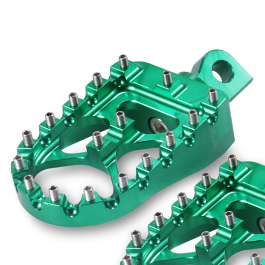 Motorcycle Front Driver Footrests Footpegs for Harley XL883 2007-2010 Green