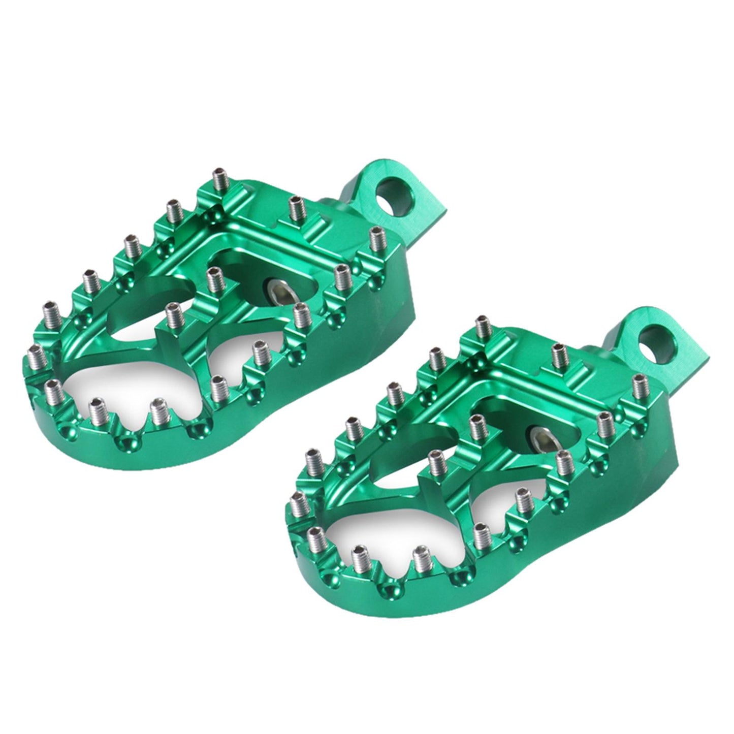 Motorcycle Front Driver Footrests Footpegs for Harley XL883 2007-2010 Green