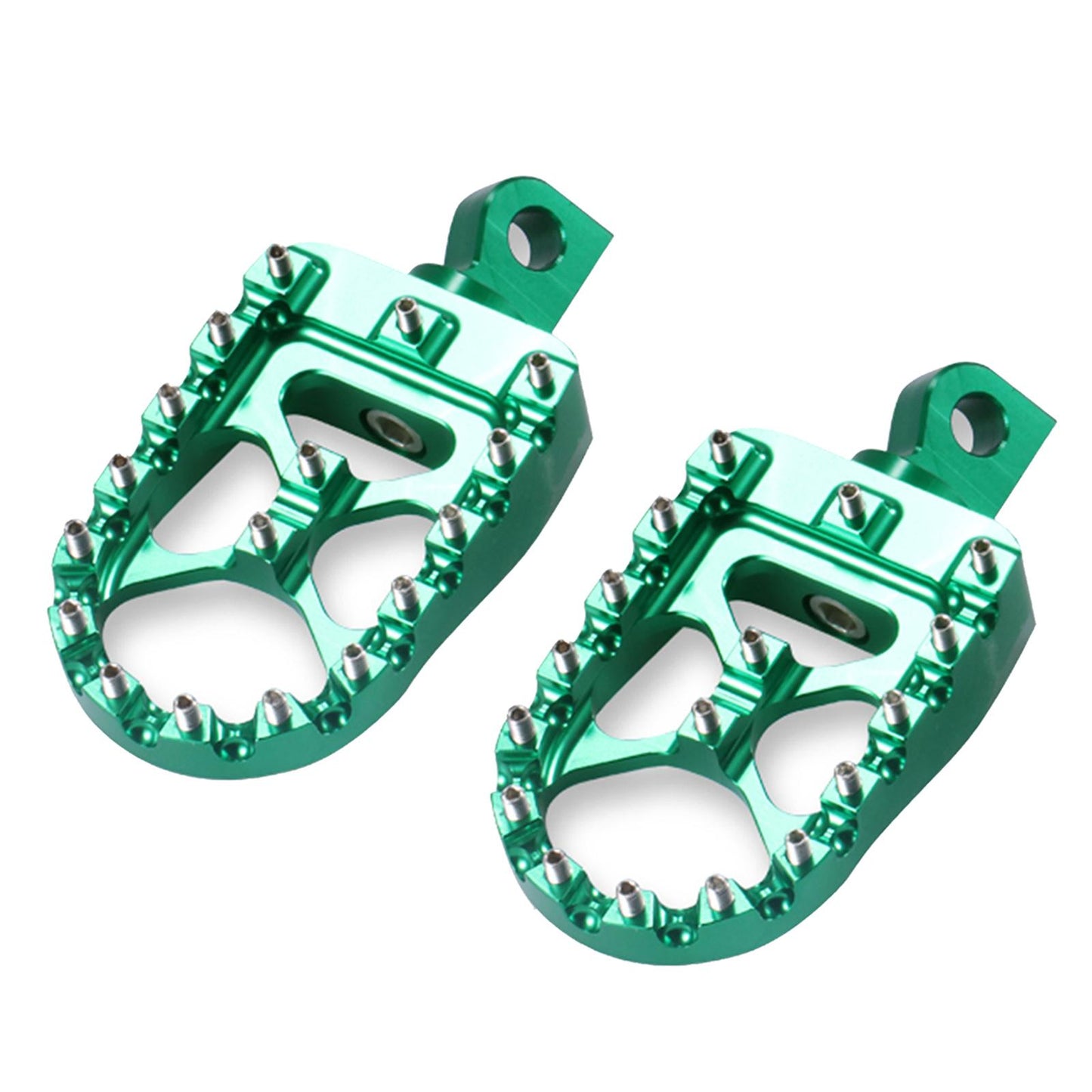 Motorcycle Front Driver Footrests Footpegs for Harley XL883 2007-2010 Green