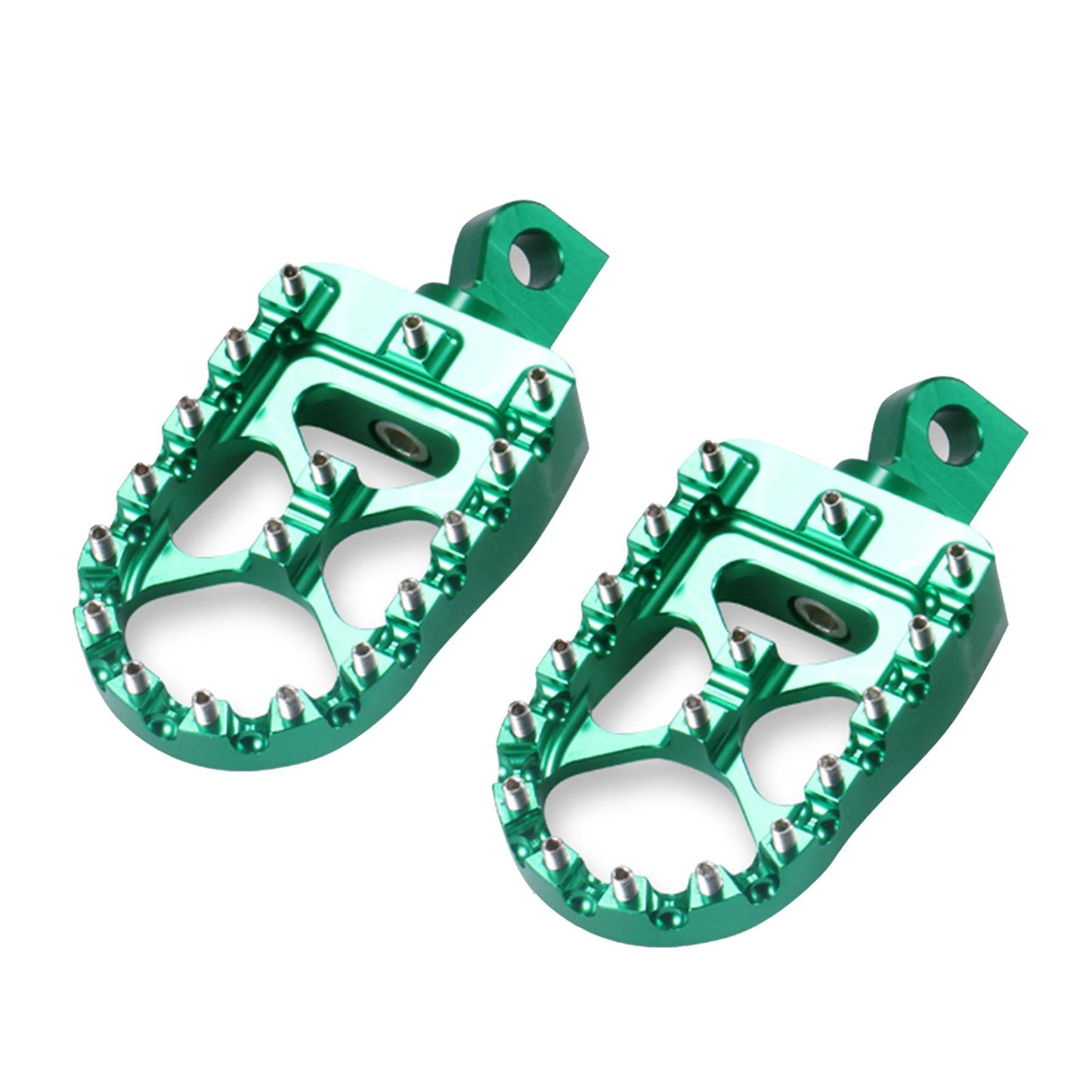 Motorcycle Front Driver Footrests Footpegs for Harley XL883 2007-2010 Green