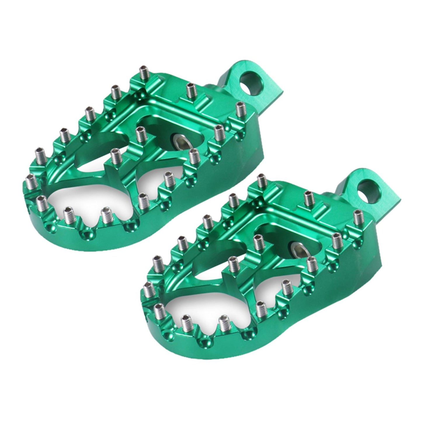 Motorcycle Front Driver Footrests Footpegs for Harley XL883 2007-2010 Green