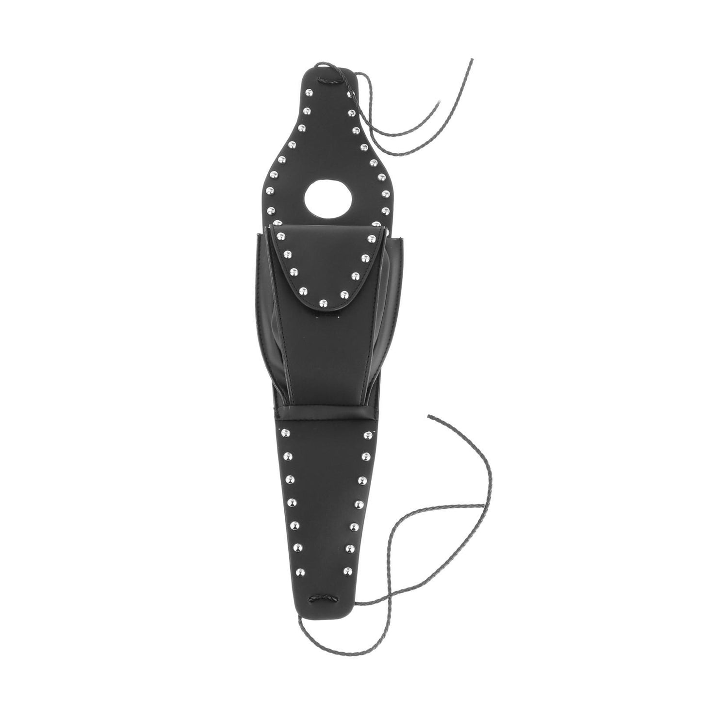 Leather Motorcycle Tank Cover Panel Bag Pouch for Harley Sportster 883 Black A