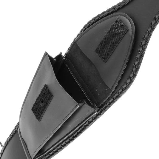 Leather Motorcycle Tank Cover Panel Bag Pouch for Harley Sportster 883 Black B
