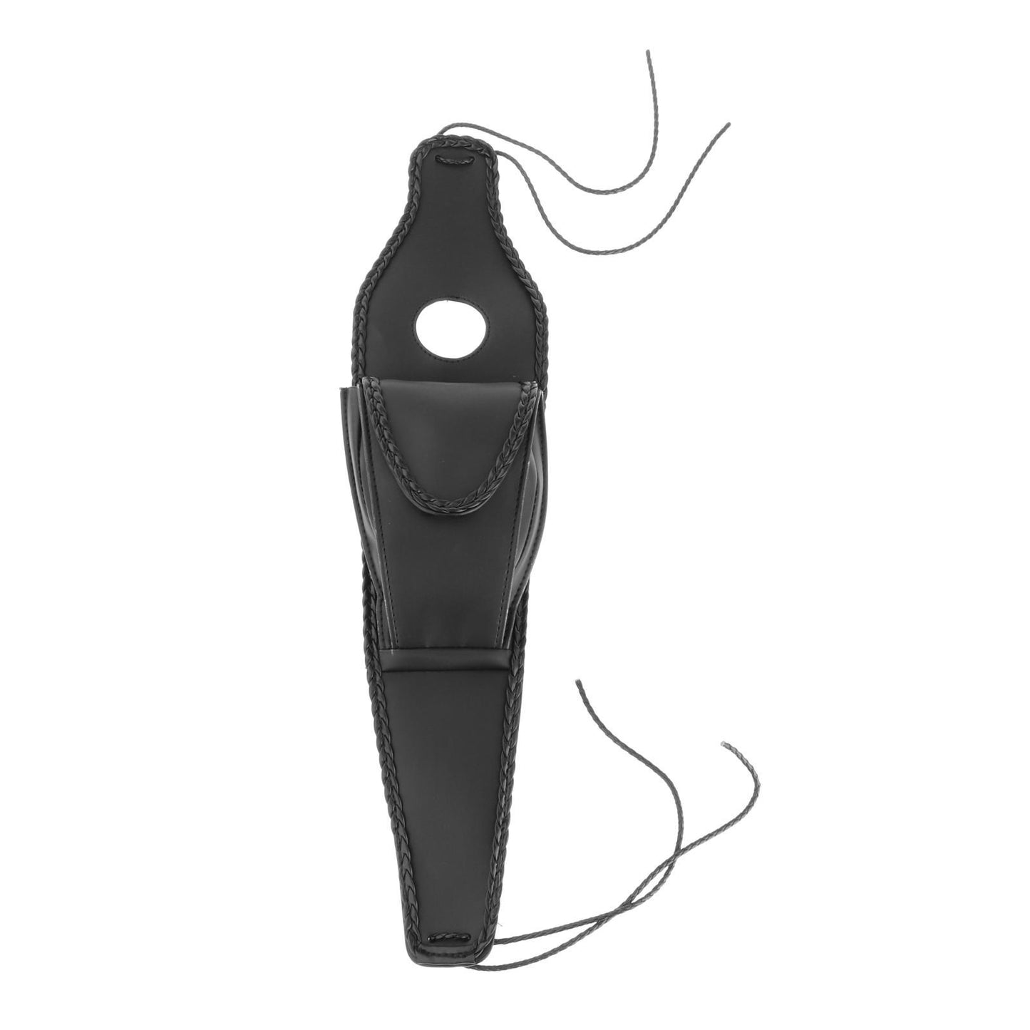 Leather Motorcycle Tank Cover Panel Bag Pouch for Harley Sportster 883 Black B