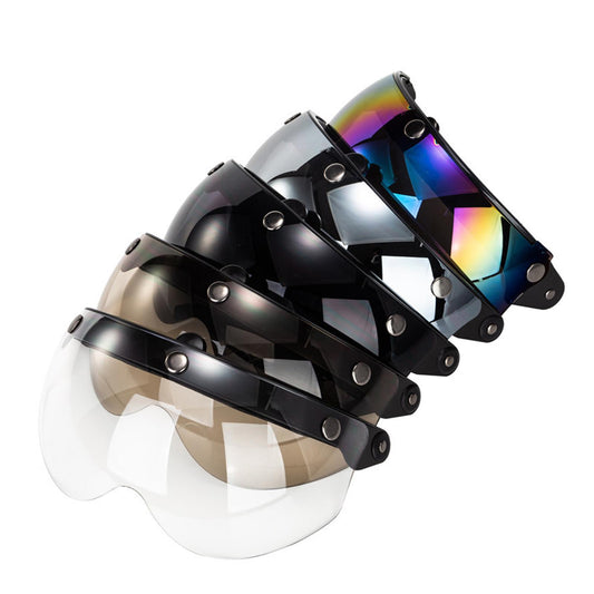 Flip Up Down Visor Lens Replacement for 3 Button Motorcycle Helmets Clear