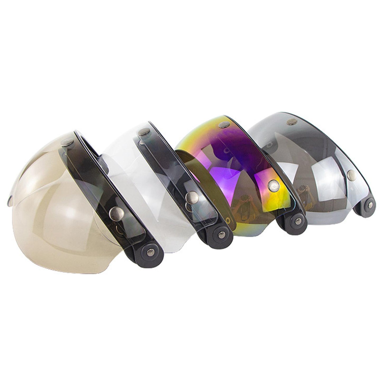 Flip Up Down Visor Lens Replacement for 3 Button Motorcycle Helmets Clear