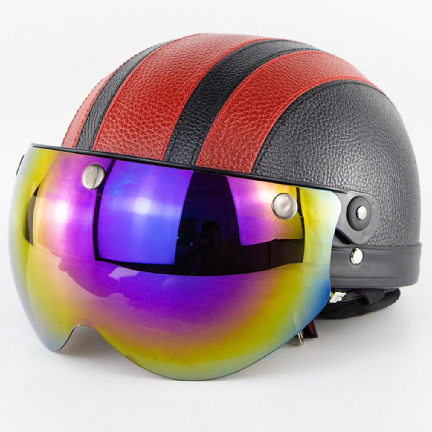 Flip Up Down Visor Lens Replacement for 3 Button Motorcycle Helmets Colorful