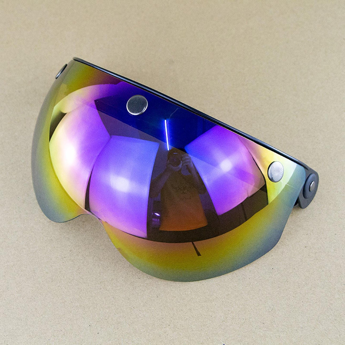 Flip Up Down Visor Lens Replacement for 3 Button Motorcycle Helmets Colorful