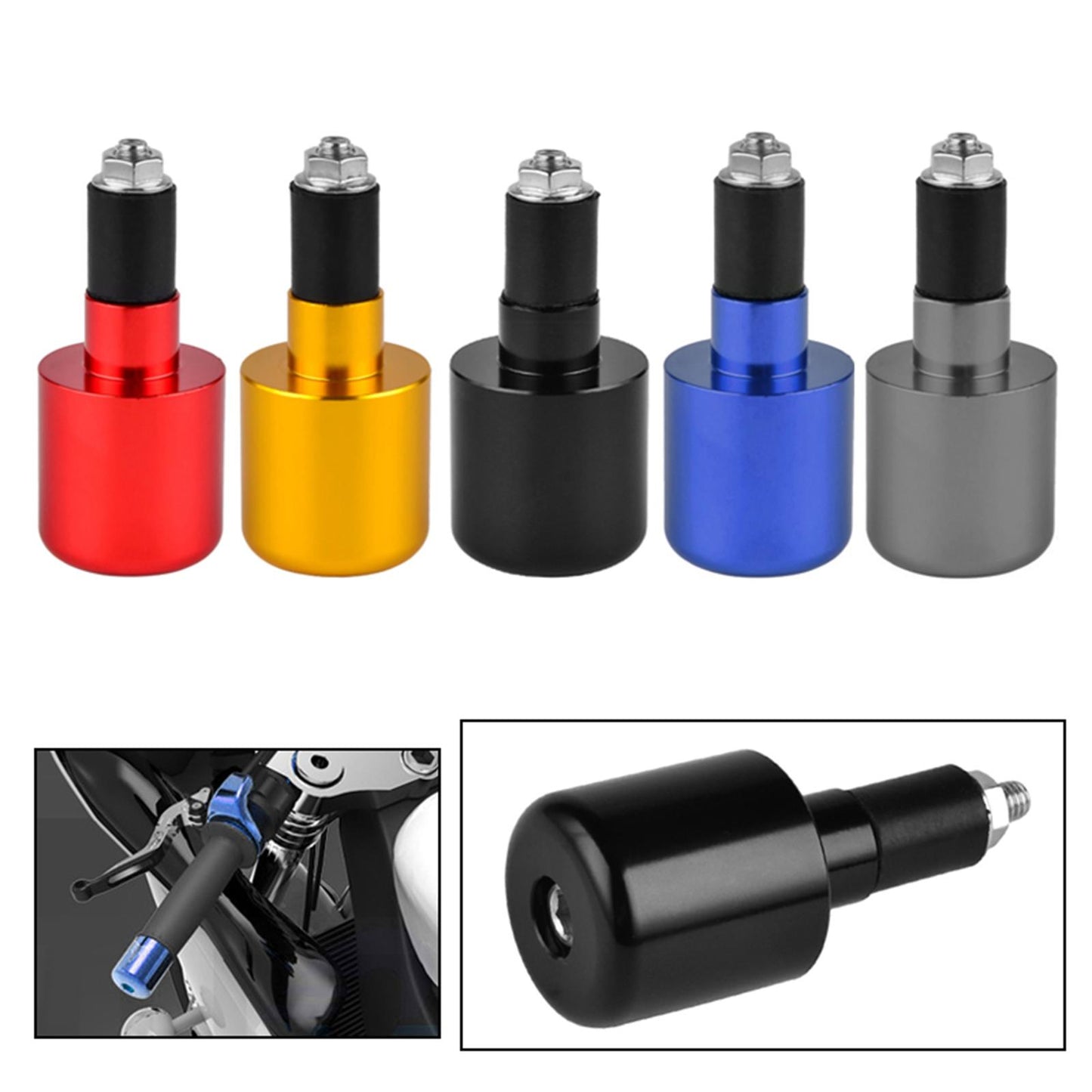 7 or 8 22mm Motorcycle Handlebar Ends for Suzuki GSXR600 750 1000  Blue"
