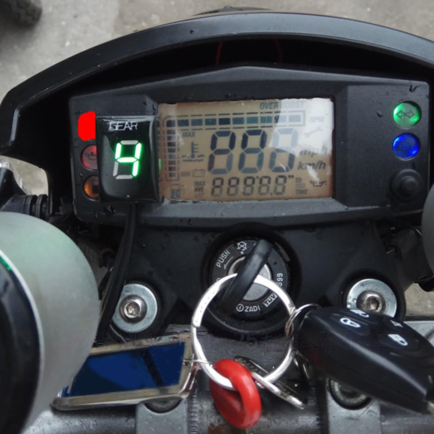 Motorcycle Gear Indicator LED Display Shift Lever Sensor for Aprilia RS125