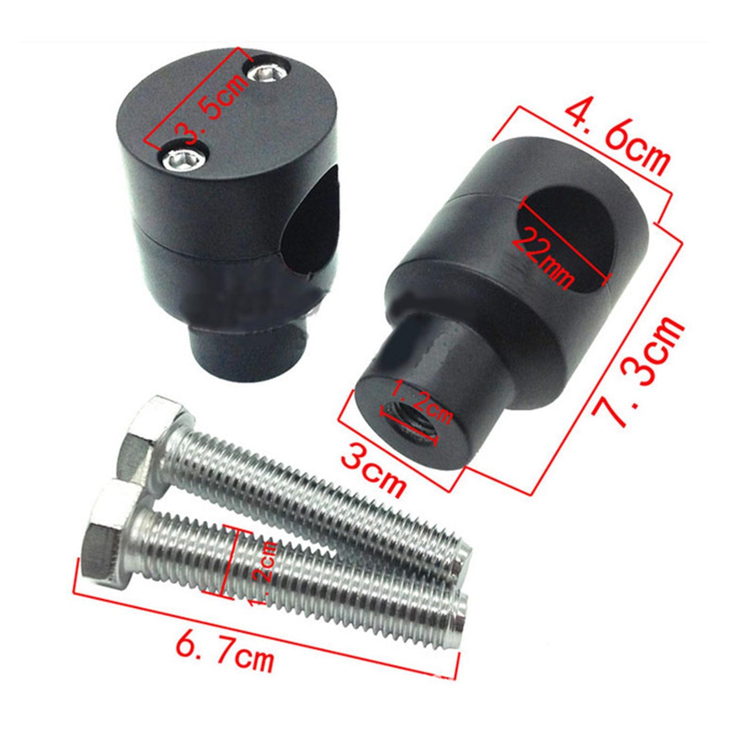 Straight Handlebar Risers for Harley King Touring Grips black 22mm