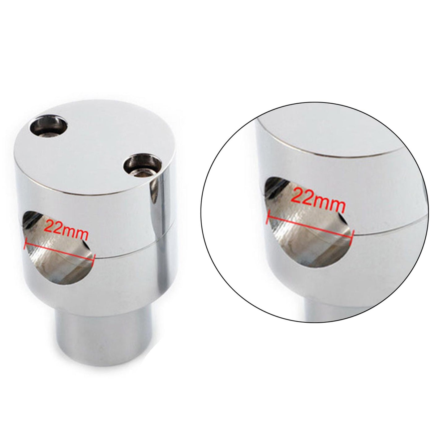 Straight Handlebar Risers for Harley King Touring Grips chrome white 22mm