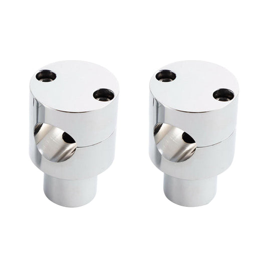 Straight Handlebar Risers for Harley King Touring Grips chrome white 25mm