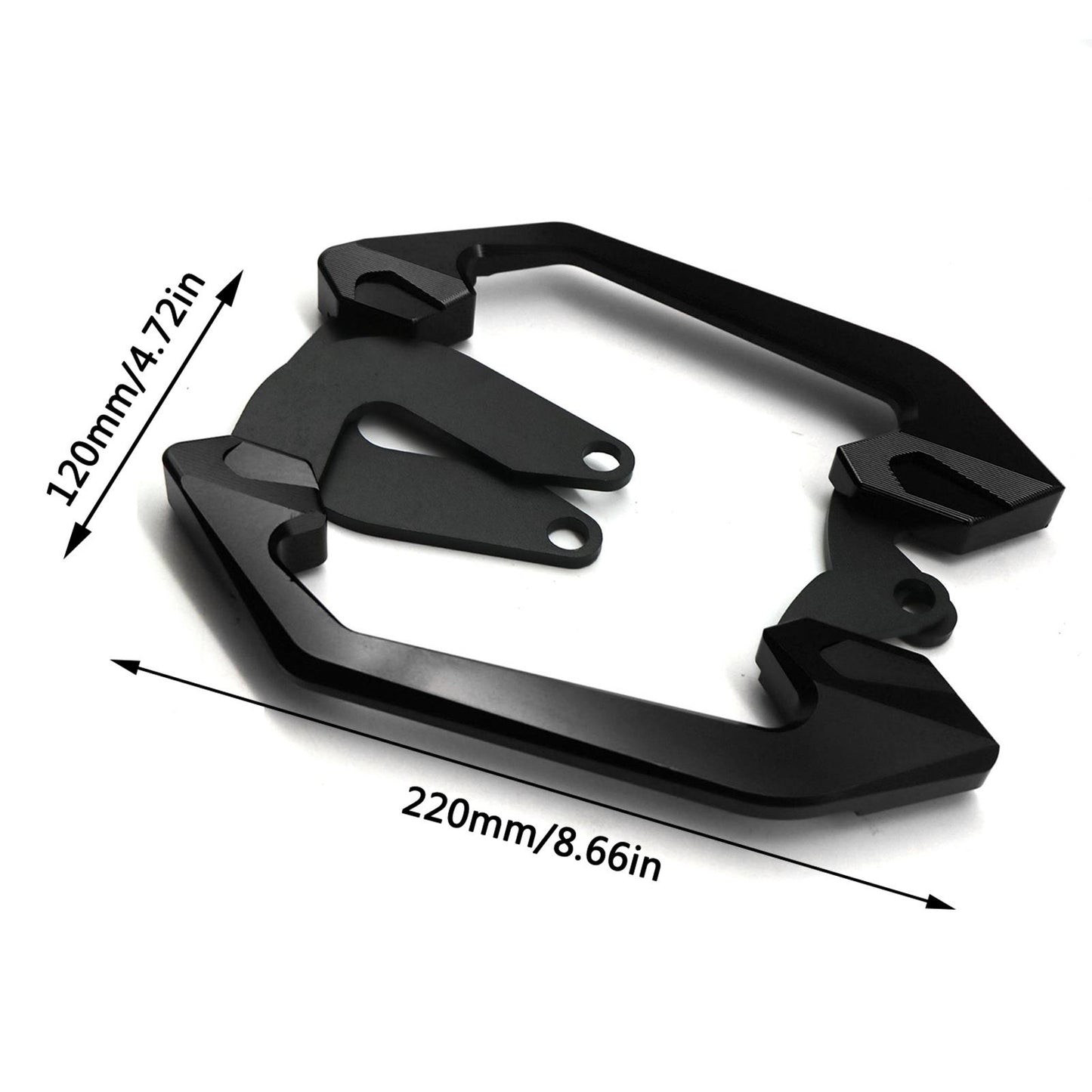 2 Packs Motorcycle Rear Seat Bars Handle Armrest Grab for HONDA Black