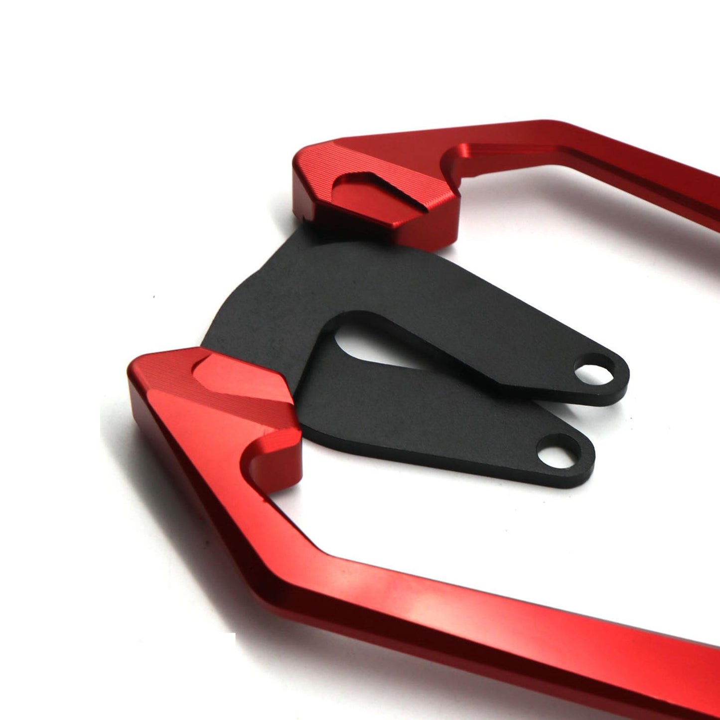 2 Packs Motorcycle Rear Seat Bars Handle Armrest Grab for HONDA Red