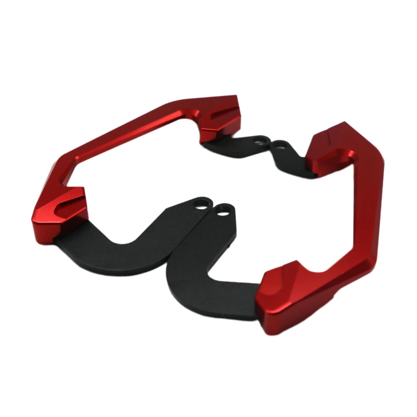2 Packs Motorcycle Rear Seat Bars Handle Armrest Grab for HONDA Red