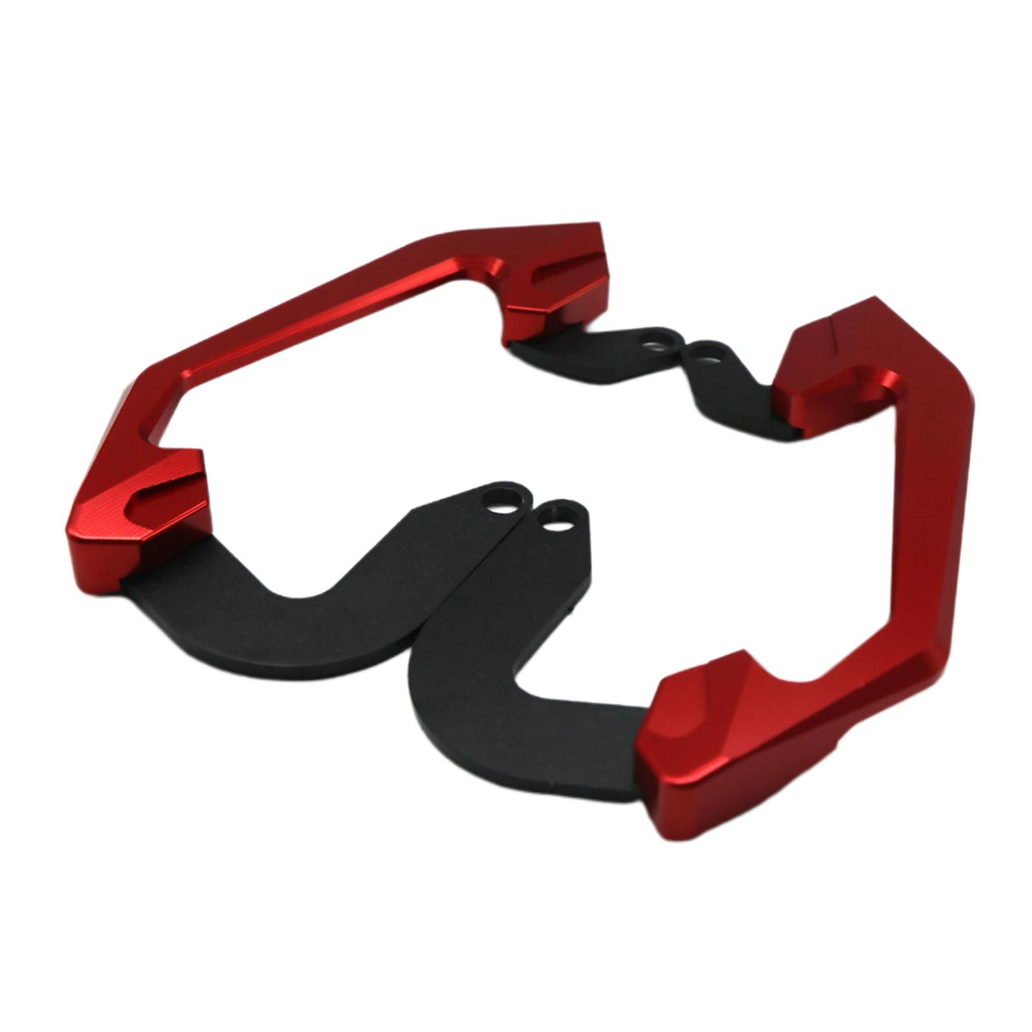 2 Packs Motorcycle Rear Seat Bars Handle Armrest Grab for HONDA Red