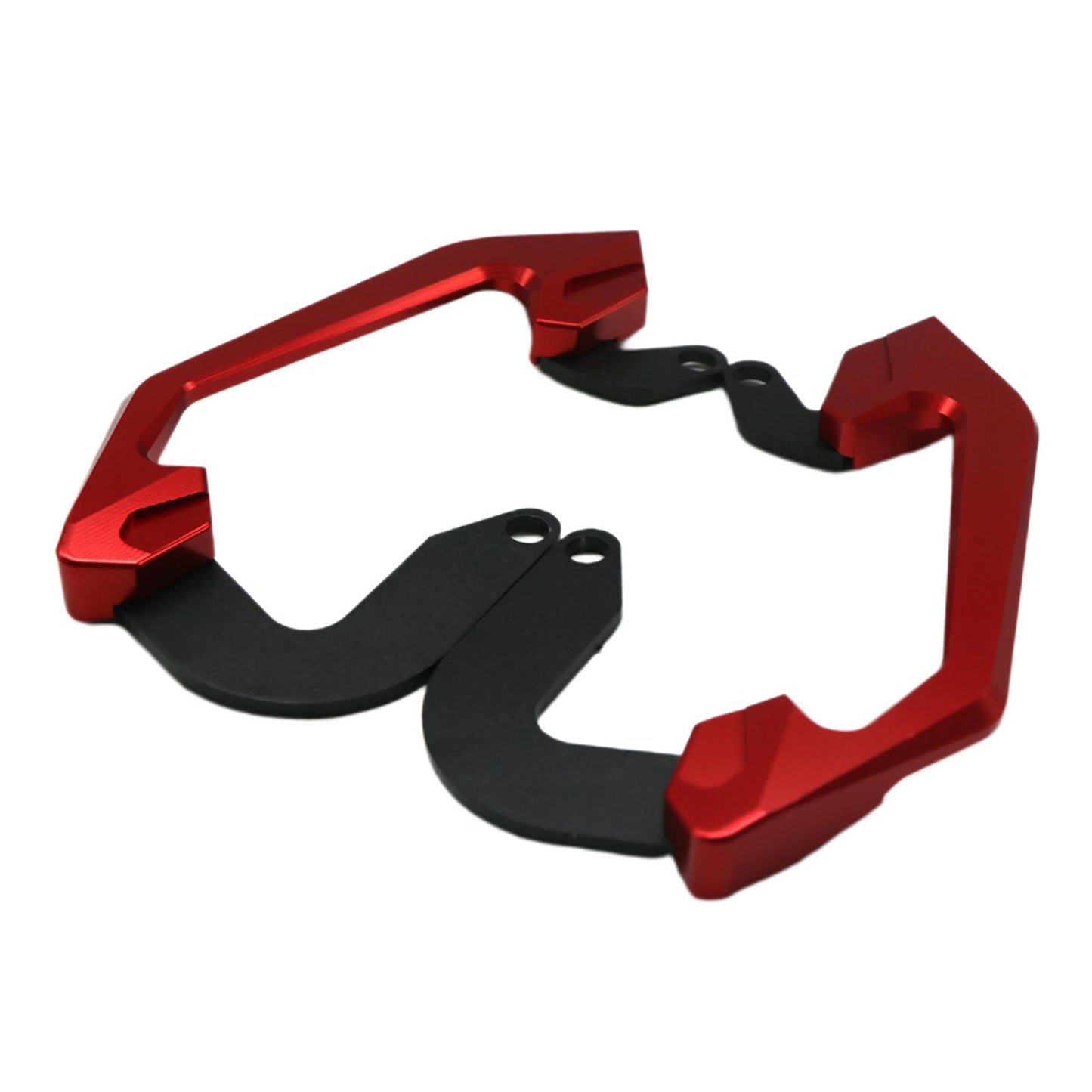 2 Packs Motorcycle Rear Seat Bars Handle Armrest Grab for HONDA Red