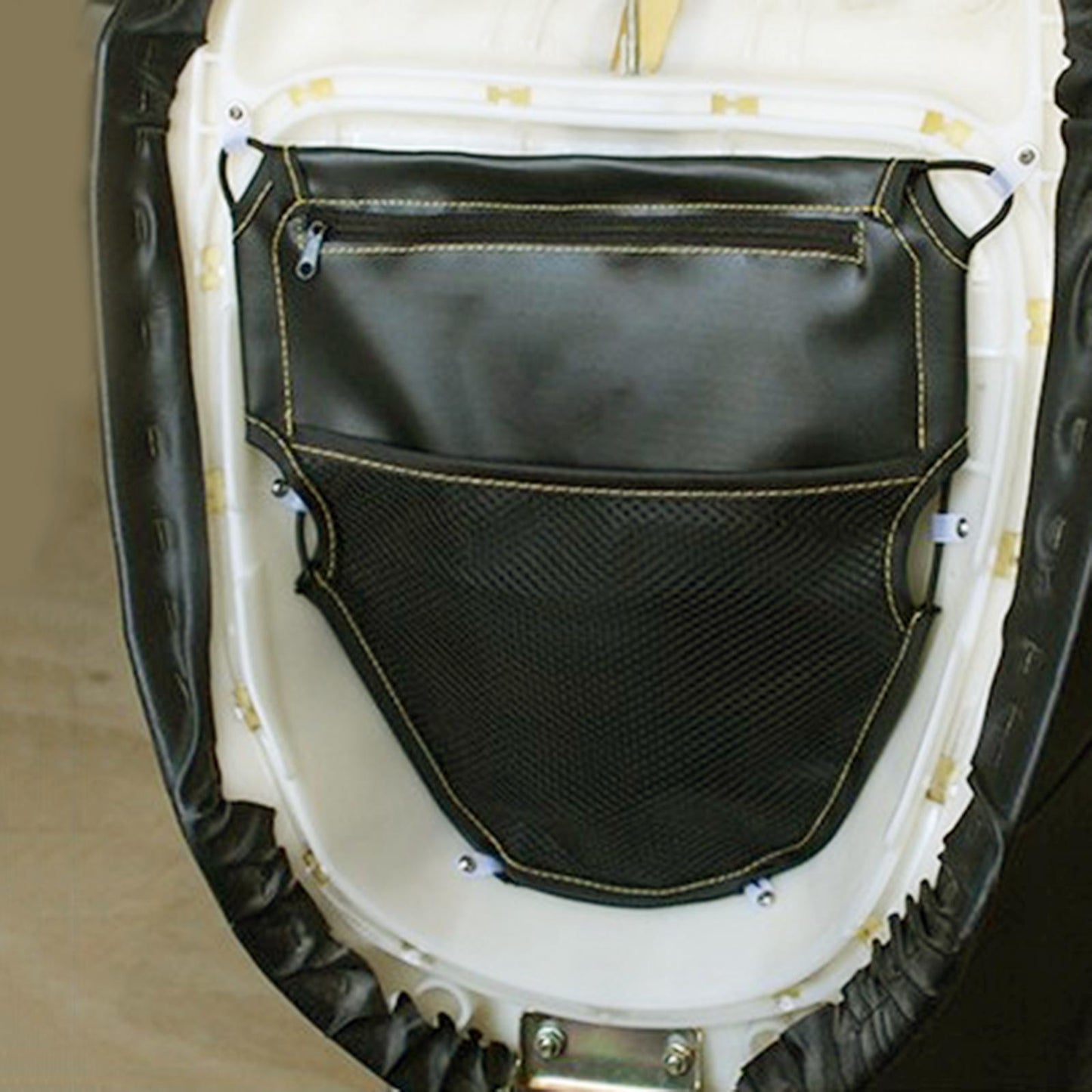 Leather Motorcycle Under Seat Cushion Storage Pouch Bag Premium