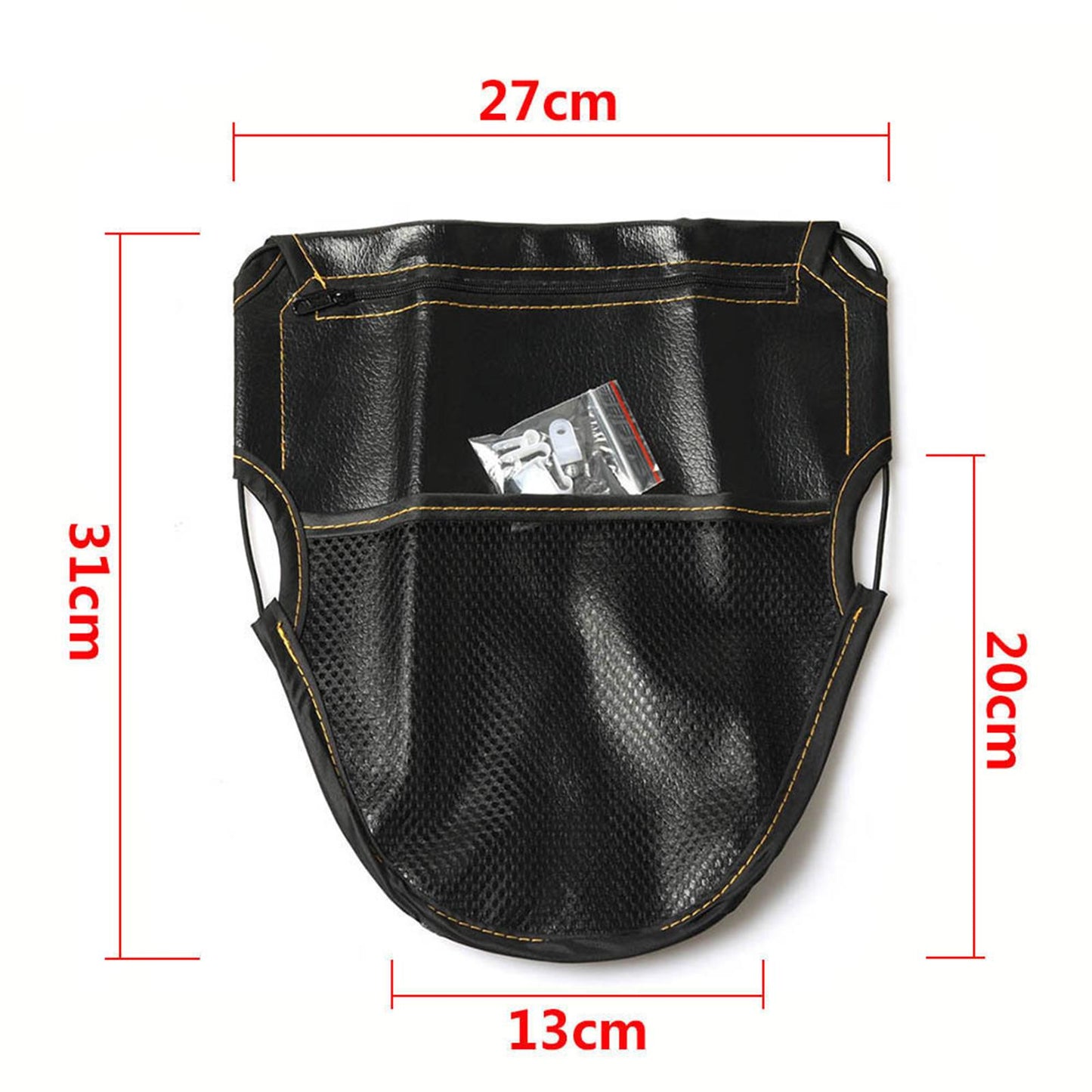 Leather Motorcycle Under Seat Cushion Storage Pouch Bag Premium