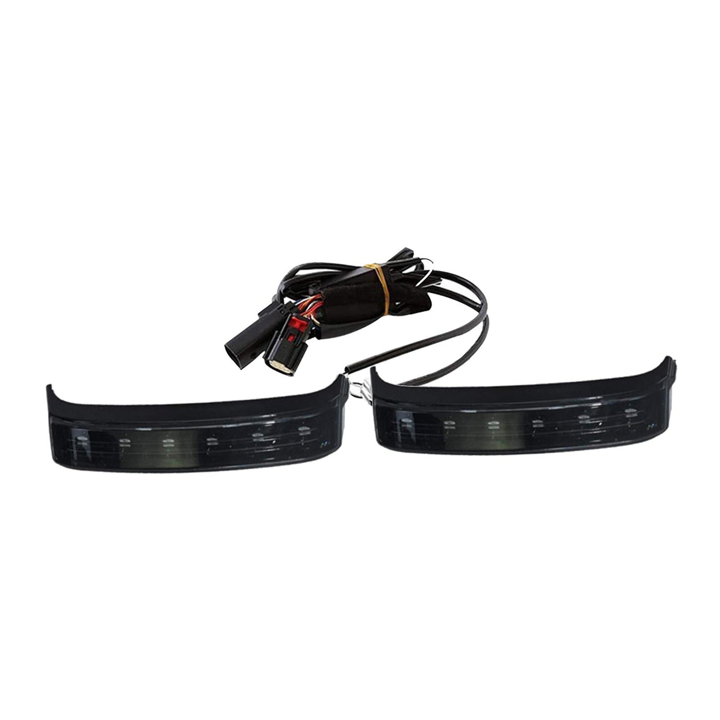 1 Pair Saddlebag Tail Signal Light for Harley Glide 14-18  Black Gray Cover