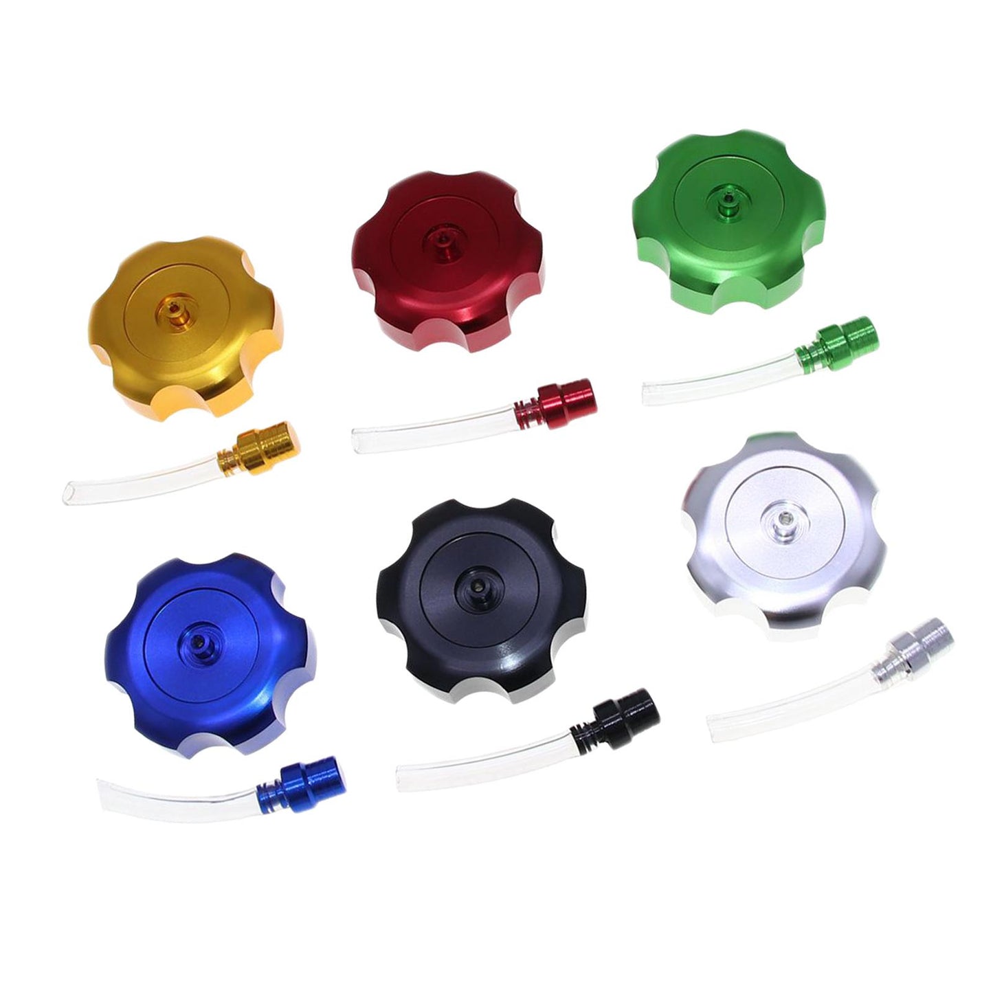 Mini CNC Hexagonal Gas Fuel Tank Cap Fashionable for ATV Dirt Bike red