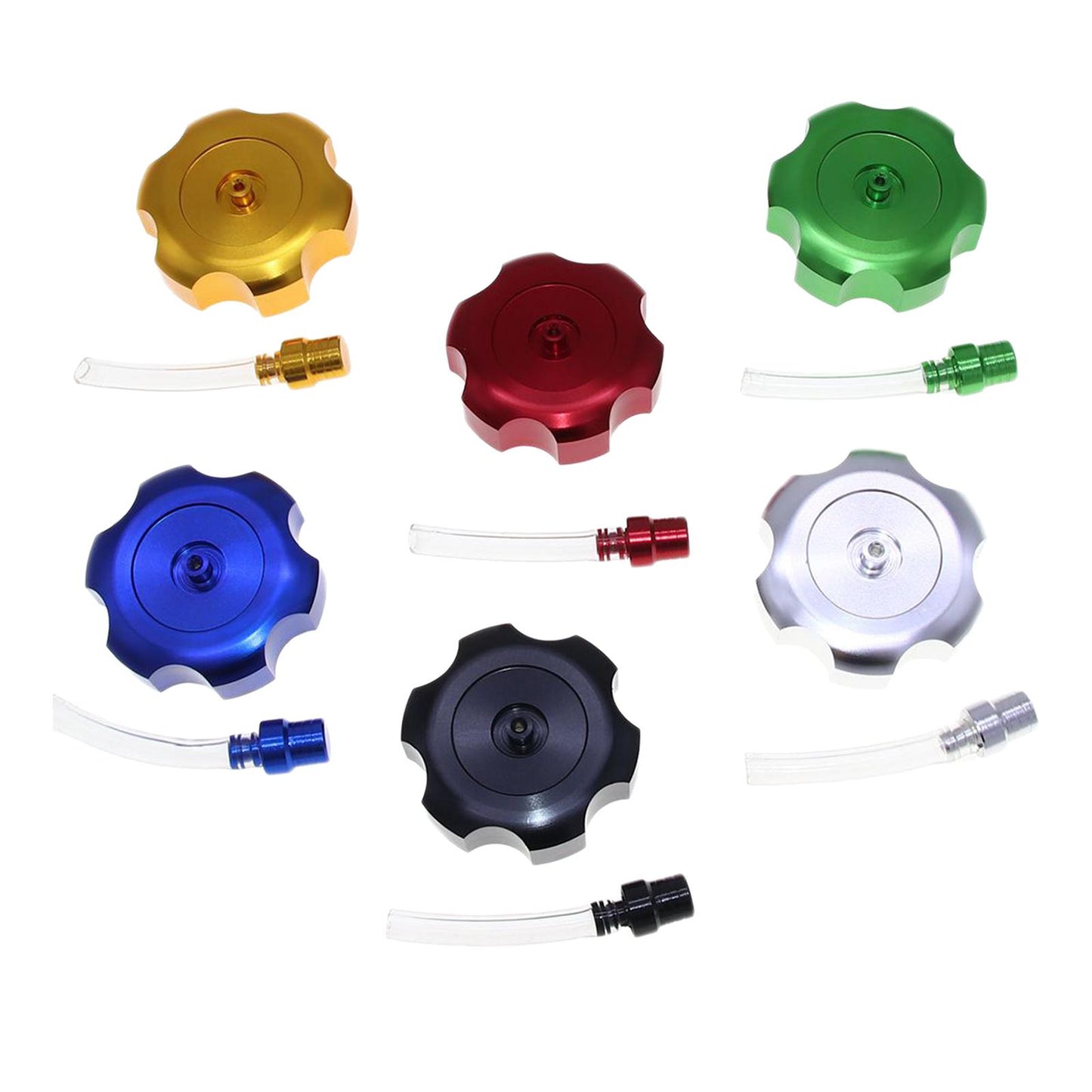 Mini CNC Hexagonal Gas Fuel Tank Cap Fashionable for ATV Dirt Bike red