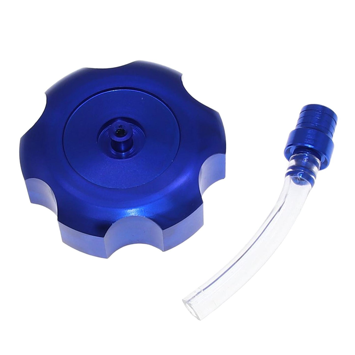 Mini CNC Hexagonal Gas Fuel Tank Cap Fashionable for ATV Dirt Bike blue
