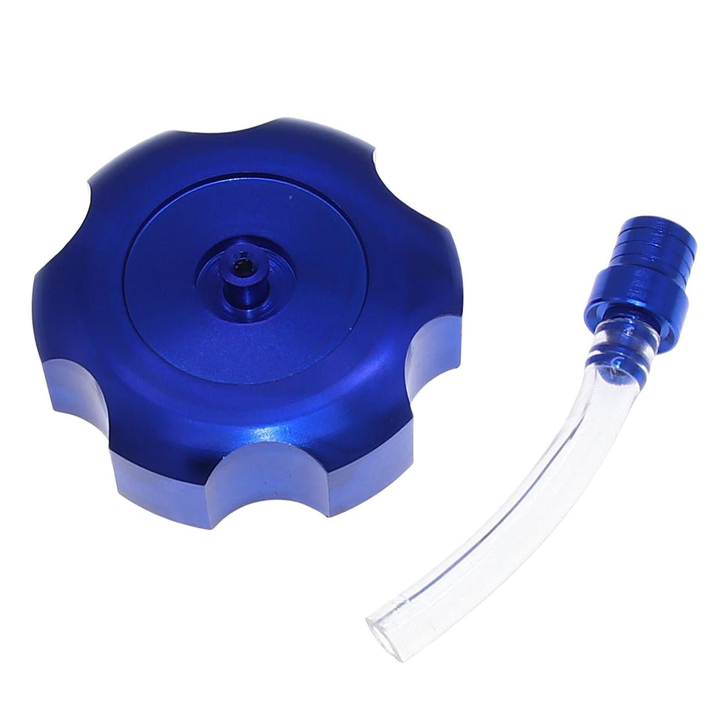 Mini CNC Hexagonal Gas Fuel Tank Cap Fashionable for ATV Dirt Bike blue