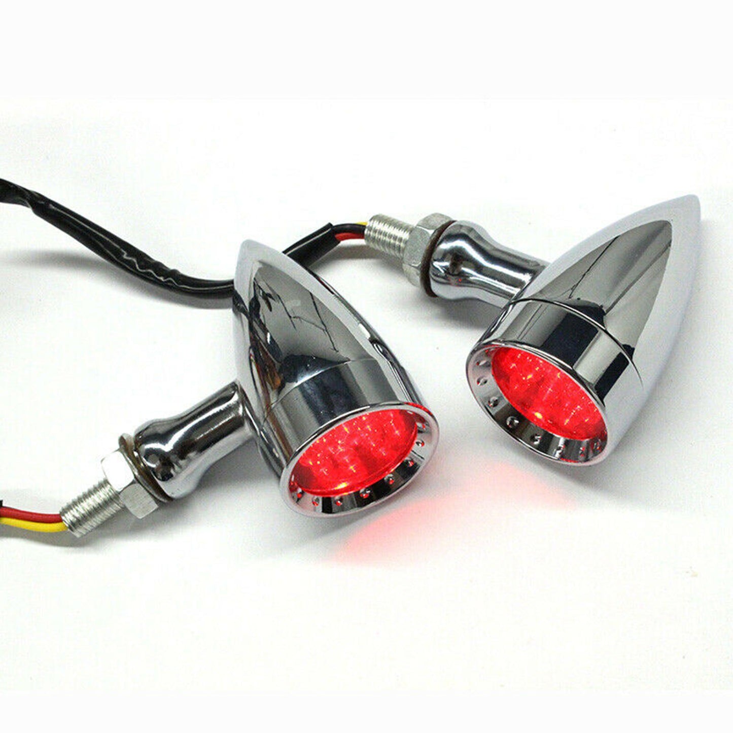 2Pcs Led Turn Signal Light 12V Motorcycle Scooter Indicators Signal  Red