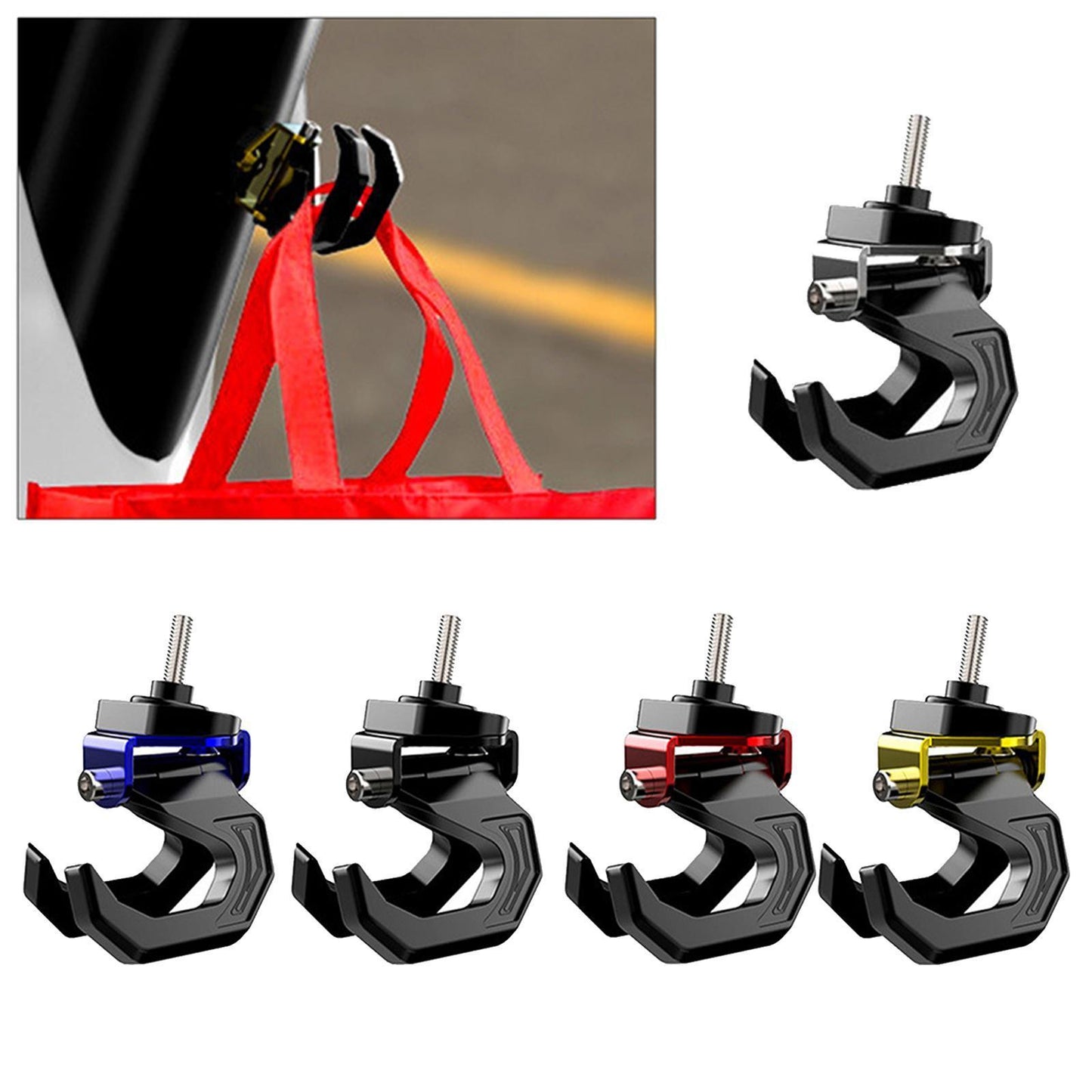 Motorcycle Scooter Luggage Helmet Holder Hook Bag Hanger With Screw Blue