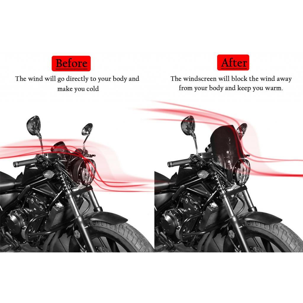 For Honda Rebel 300 CMX300 500 2020 Motorcycles Windshield Smoke