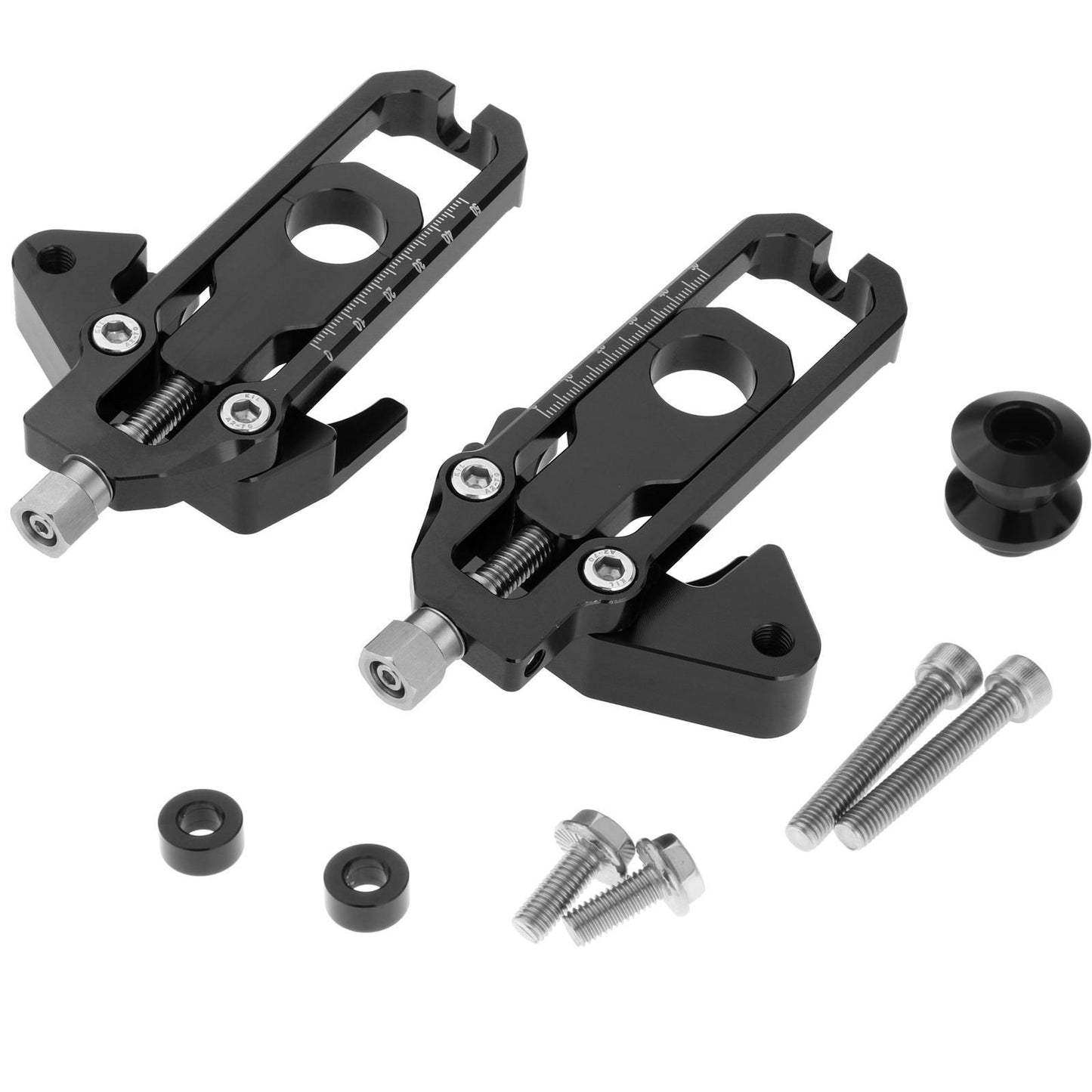 Rear Axle Spindle Chain Adjusters for Honda CB650F CBR650F Black