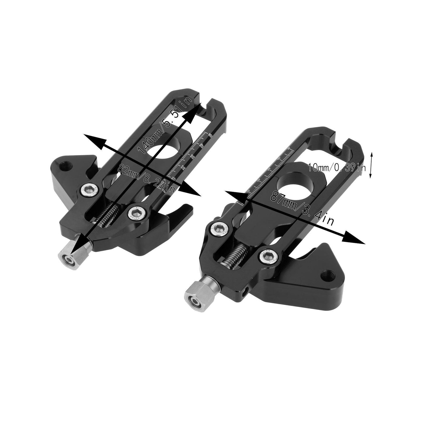 Rear Axle Spindle Chain Adjusters for Honda CB650F CBR650F Black