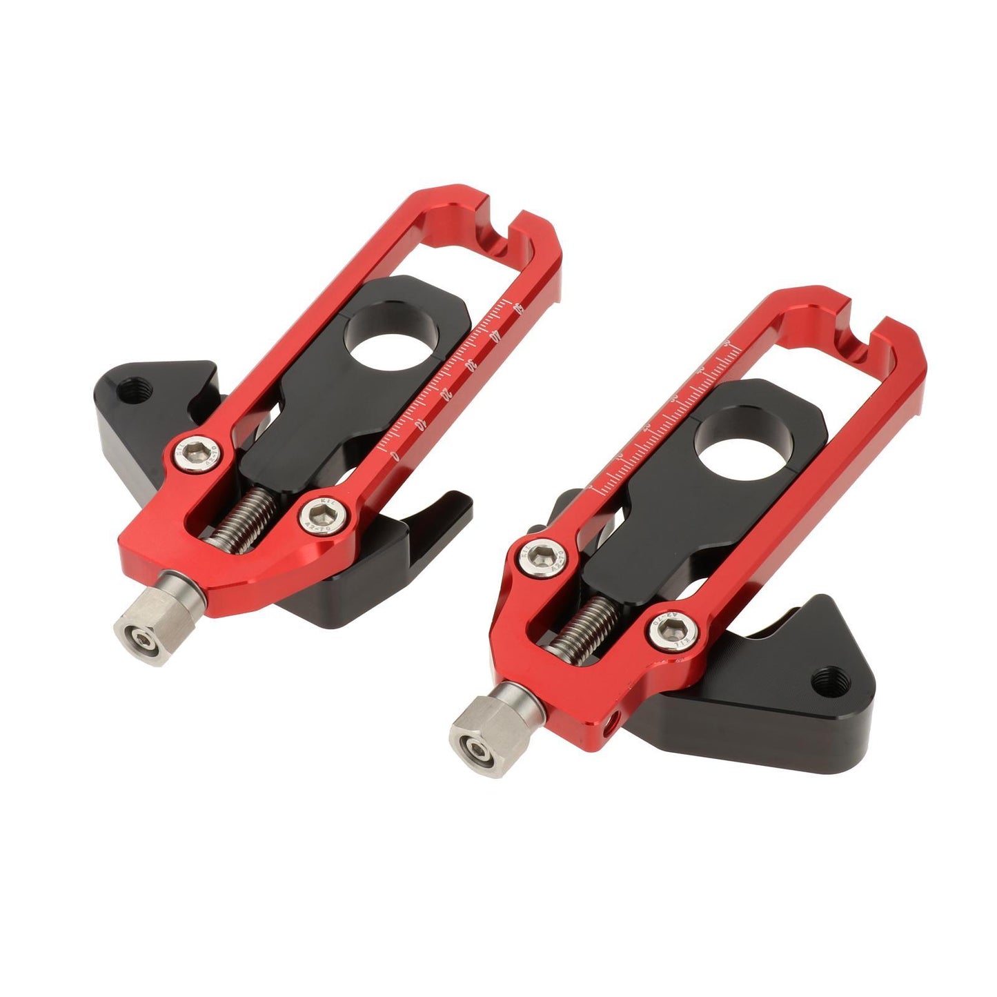 Rear Axle Spindle Chain Adjusters for Honda CB650F CBR650F Red