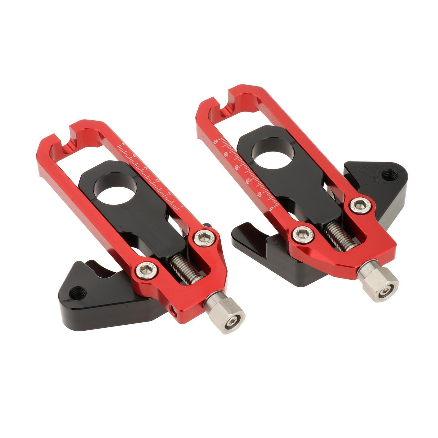 Rear Axle Spindle Chain Adjusters for Honda CB650F CBR650F Red