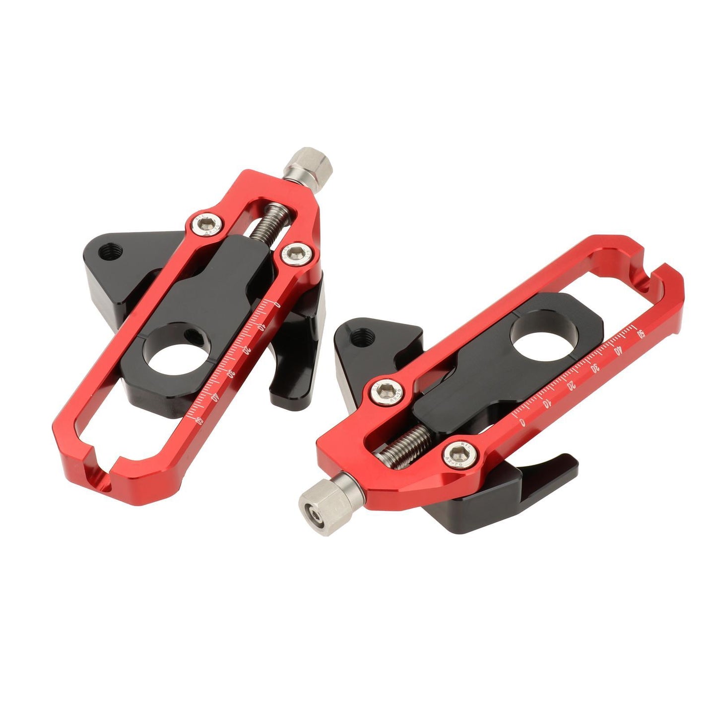 Rear Axle Spindle Chain Adjusters for Honda CB650F CBR650F Red