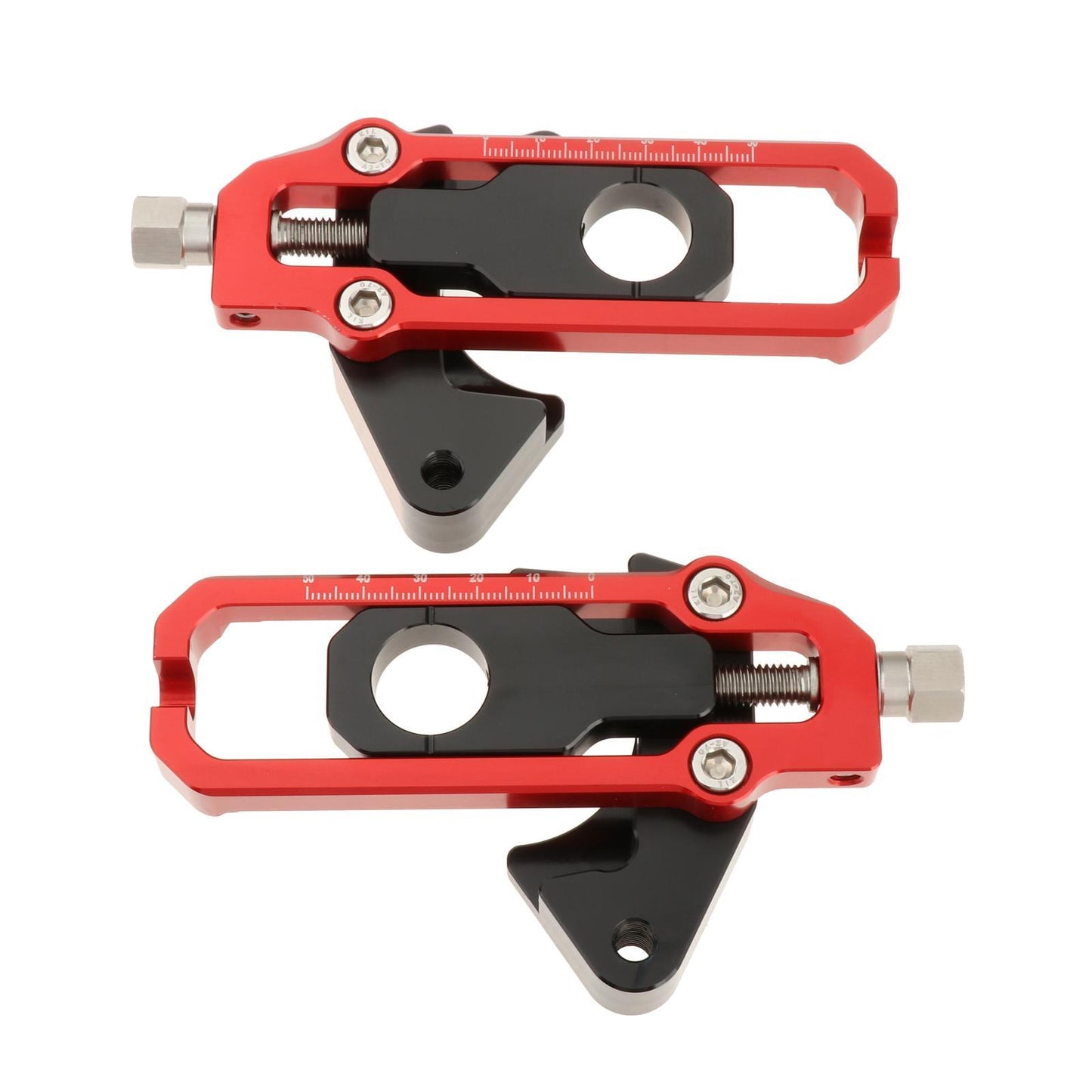 Rear Axle Spindle Chain Adjusters for Honda CB650F CBR650F Red