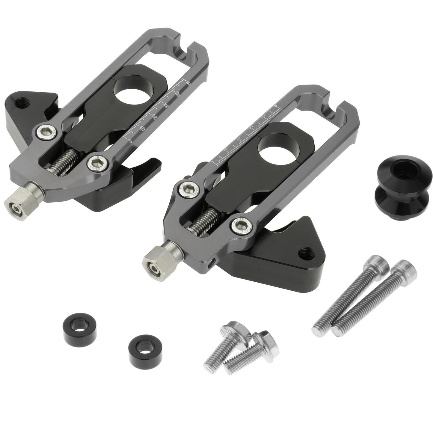 Rear Axle Spindle Chain Adjusters for Honda CB650F CBR650F Grey