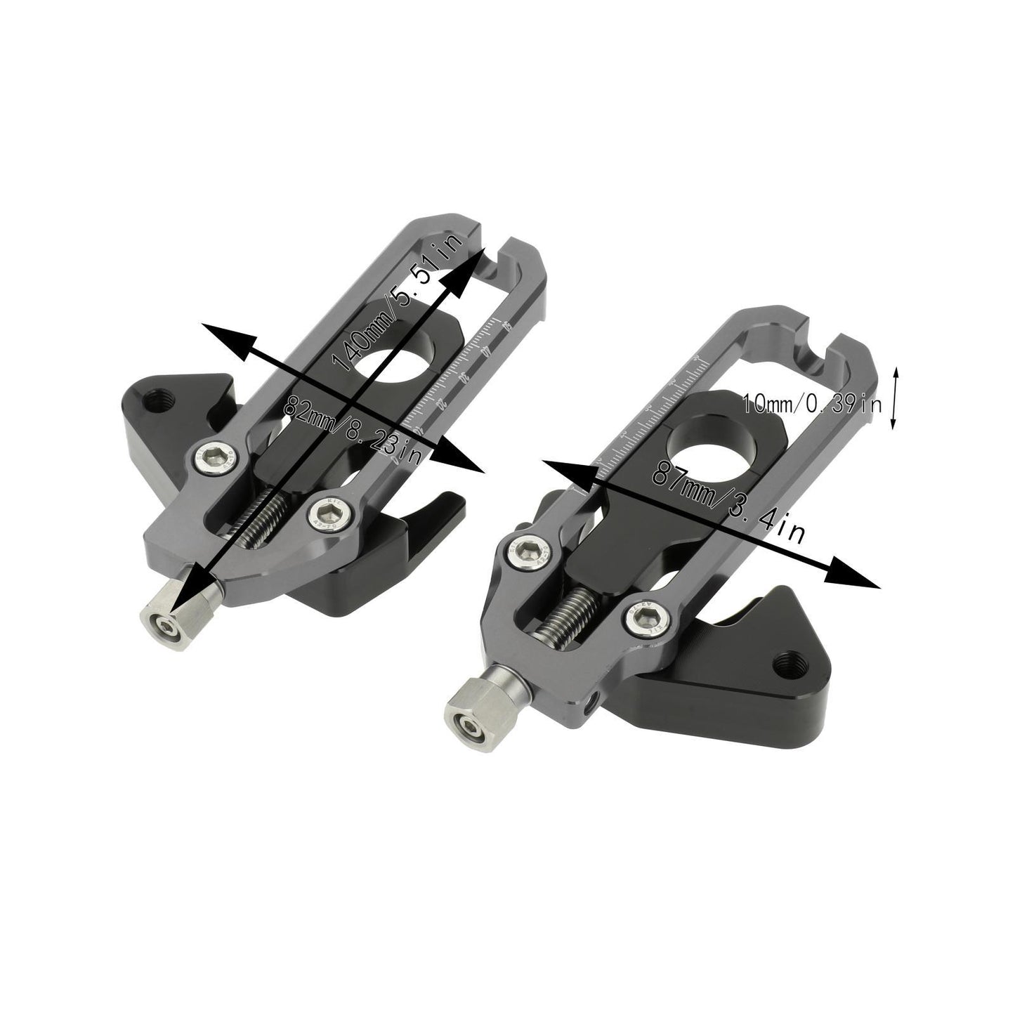 Rear Axle Spindle Chain Adjusters for Honda CB650F CBR650F Grey