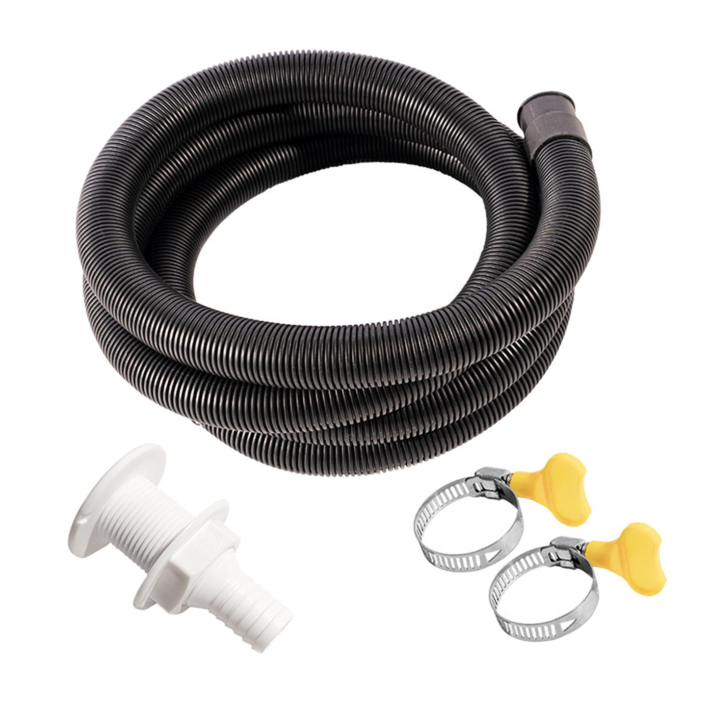 Bilge Pump Hose 3/4-Inch Dia Flexible with 2 Clamps and Thru-Hull Fitting